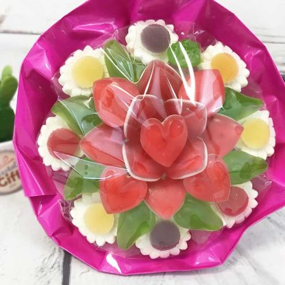 Bouquet de bonbons gélifiés - Coeur - Fushia – Image 2