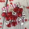 Coeurs chocolats fourrés caramel x20 - mix argenté et rouge – Image 2
