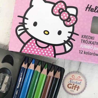Hello Kitty - 12 Crayons de couleurs avec taille crayon – Image 2