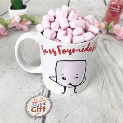 Mug Chama-Love "Tu es formidable" rempli de guimauve