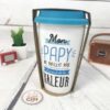 Mug de transport "Mon papy prend de la valeur" - Cadeau Grand-père