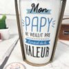 Mug de transport "Mon papy prend de la valeur" - Cadeau Grand-père – Image 3