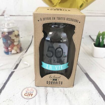 Bocal à souhaits / tirelire à message "La 60aine, c'est d'avoir 20 ans avec 40 ans d'expérience" - Idée cadeau Anniversaire – Image 5