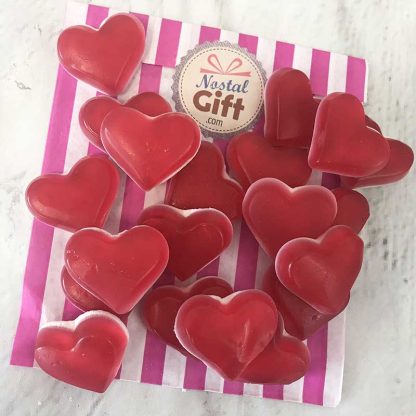 Bonbon coeur double rose  x20