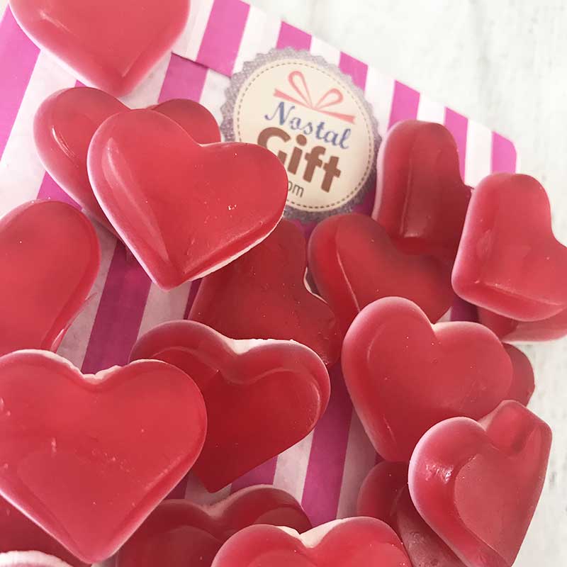 Bonbon coeur rouge et blanc Haribo \