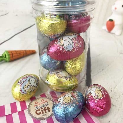 Bonbonnière de Pâques - Oeufs au chocolat Licorne x 9