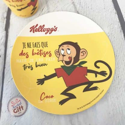 Assiette en Bambou Kellogg's - Coco Pops (Coco le singe) - "Je ne fais que des bêtises mais je les fais vraiment bien"