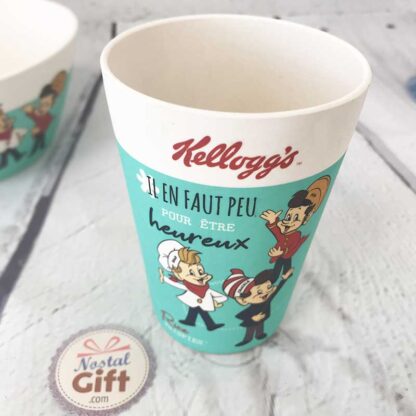 Verre en Bambou Kellogg's - Froot Loop (Sain le toucan) - "Un matin gourmand sinon rien"