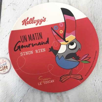 Assiette en Bambou Kellogg's - Froot Loop (Sain le toucan) - "Un matin gourmand sinon rien"