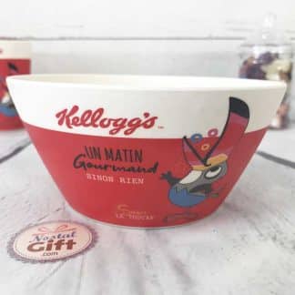 Verre en Bambou Kellogg's - Froot Loop (Sain le toucan) - "Un matin gourmand sinon rien"