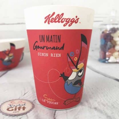 Verre en Bambou Kellogg's - Froot Loop (Sain le toucan) - "Un matin gourmand sinon rien"