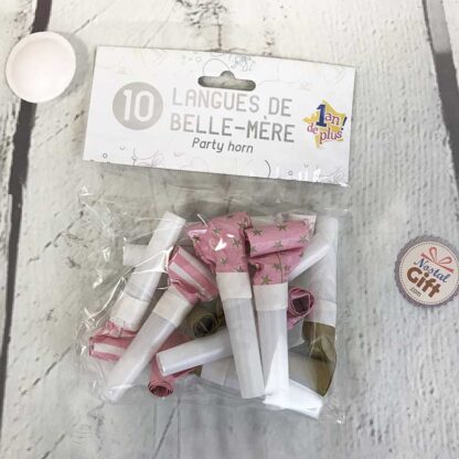Langue de belle-mère x 10 (Rose et doré) – Image 3