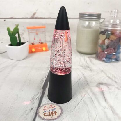 Mini lampe multicolore à paillettes (noire)