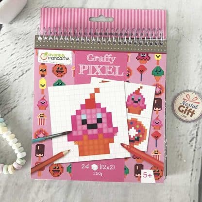 Coloriage Graffy Pixel - Gourmandise Kawai (12 X 2 modèles)