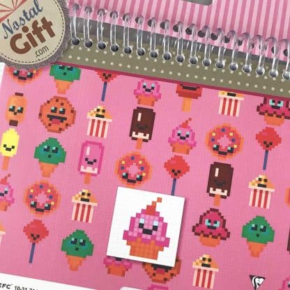 Coloriage Graffy Pixel - Gourmandise Kawai (12 X 2 modèles)