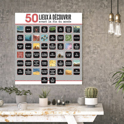 Poster - 50 lieux à découvrir avant la fin du monde
