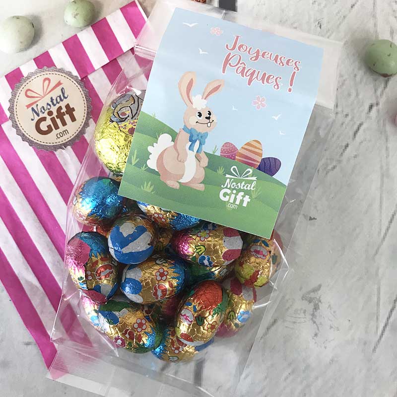 Sachet De Paques Oeufs Au Chocolat Praline En Aluminium X 20 Et Ses Oeufs Licorne X
