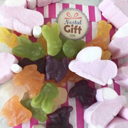Sachet de Pâques - Lapin en guimauve x10 et Lapin gélifié Haribo x20 – Image 3