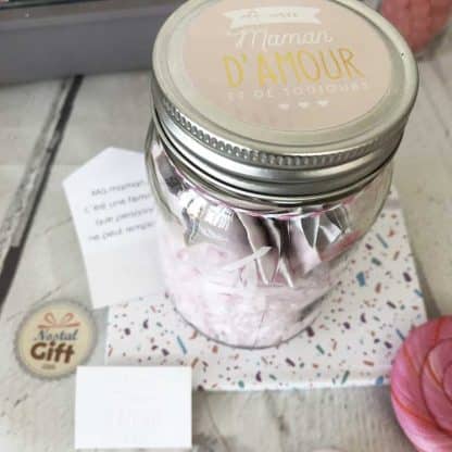 Bocal à message "A ma maman d'amour et de toujours" - Idée cadeau Maman – Image 3