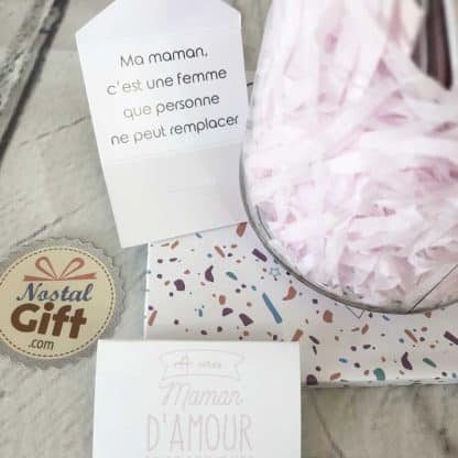 Bocal à message "A ma maman d'amour et de toujours" - Idée cadeau Maman – Image 2