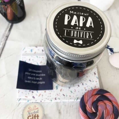 Bocal à message "Meilleur papa de l'univers" - Idée cadeau Papa – Image 2