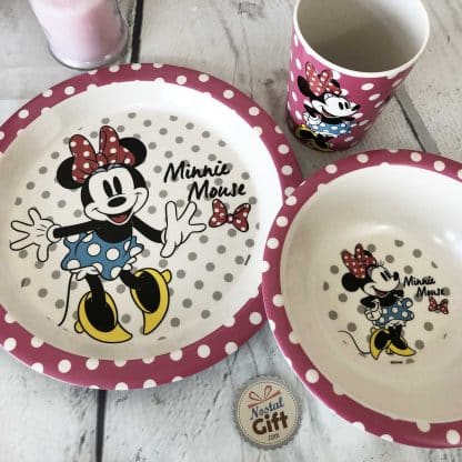 Coffret repas bébé en bambou (Minnie)