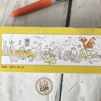 Rouleau de coloriage de 3 mètres avec dévidoire (Le monde marin) – Image 3