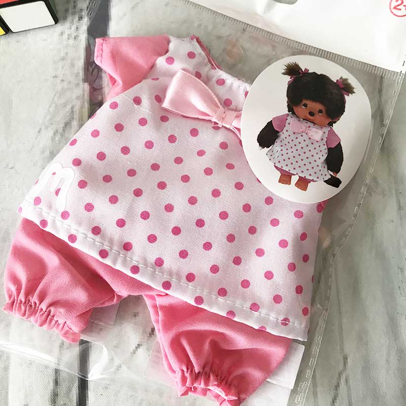 Vêtements Peluche Monchhichi Kiki Rose