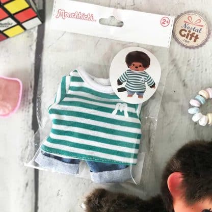 Vêtements Peluche Monchhichi Kiki vert