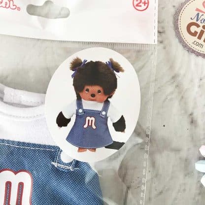 Vêtements Peluche Monchhichi Kiki bleu et blanc