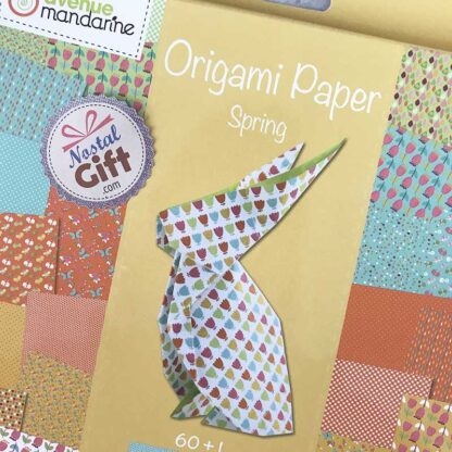 Papier origami - 60 feuilles : motifs fleur, nid d'abeille, confetti, papillons...  + 1 planche de stickers "paire d'yeux"