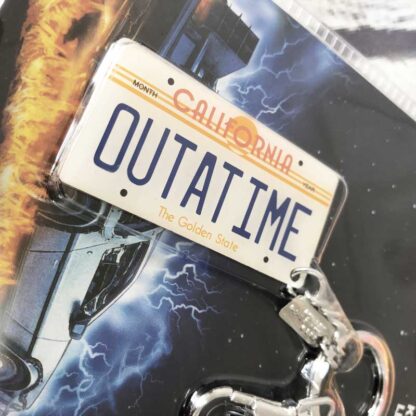 Retour vers le Futur - Porte clés plaque Delorean "Outatime"