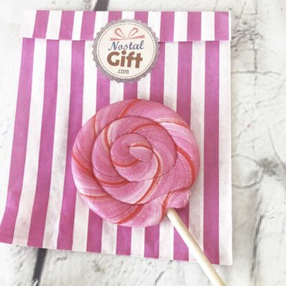 Sucette ronde de fête foraine Bubble gum - 16cm / 50g