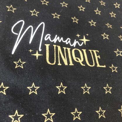 Tote bag maman noir - "Maman unique"