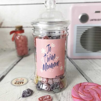 Bonbonnière Maman – 300g mix de bonbons anciens –  Je t’aime Maman
