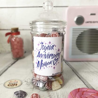 Bonbonnière maman - 300g mix de bonbons anciens - Joyeux anniversaire maman