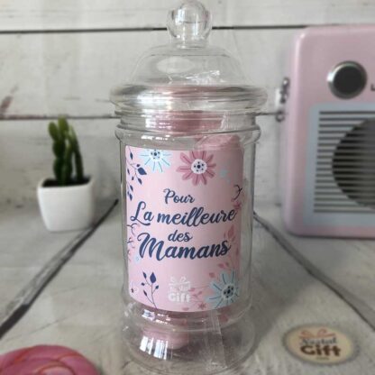 Bonbonnière maman – Pour la meilleure des mamans - 20 bonbons Cœur poudre