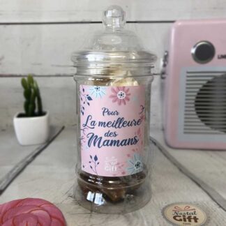 Bonbonnière maman – "Pour la meilleure des mamans" - 10x Nougats - 10x Caramel