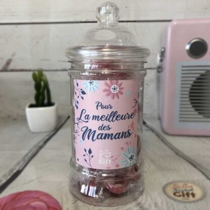 Bonbonnière maman - Bonbon rock cœur x40 - "Pour la meilleure des mamans"