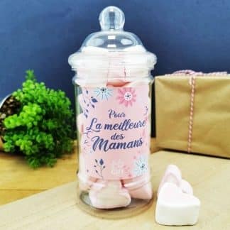 Bonbonnière maman – Pour la meilleure des mamans - 15 cœurs guimauve