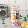 Bonbonnière Papa - Bonbon rock cœur x40 - "Papa super-héros"
