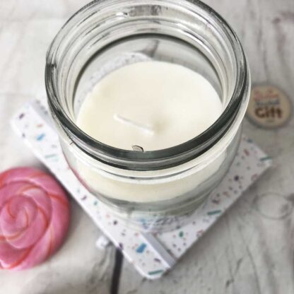 Bougie Jar - "Merci maîtresse pour tous ces souvenirs" - Cadeau Maîtresse (collection géométrique)) – Image 3