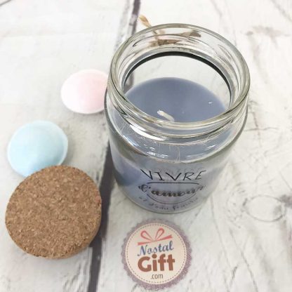 Bougie avec bouchon liège - Vivre d'amour et d'eau fraîche – Image 2