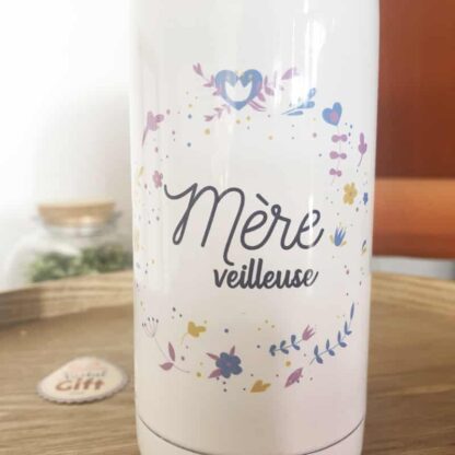 Bouteille de transport isotherme - Mère veilleuse - Collection florale - Cadeau maman – Image 2