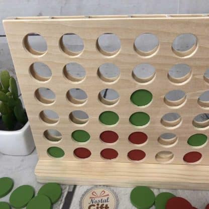 Grand jeu 4 à la ligne en bois – Image 2