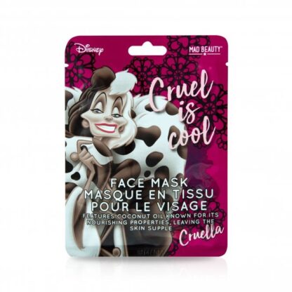 Masque en tissu à l'huile de coco hydratant pour le visage - Cruella (Disney)