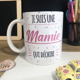 Cadeau mamie. Sac brodé s comme super mamie - JoliSacs et Cie