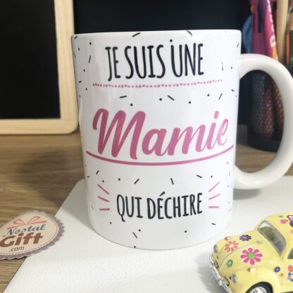 Mug "Je suis une mamie qui déchire" - Cadeau grand-mère