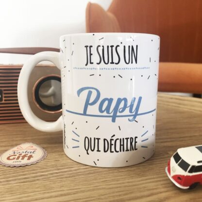 Mug "Je suis un papy qui déchire" - Cadeau grand-père