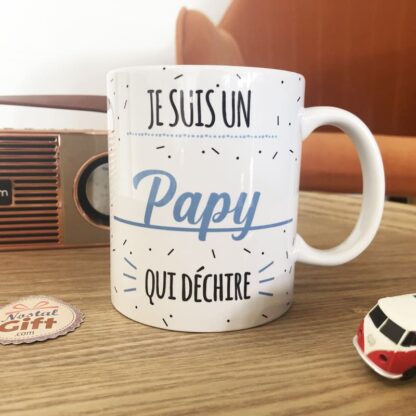 Mug "Je suis un papy qui déchire" - Cadeau grand-père